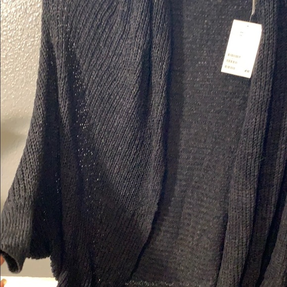 Black Batwing Dolman Knit Sweater Cardigan - Picture 4 of 4